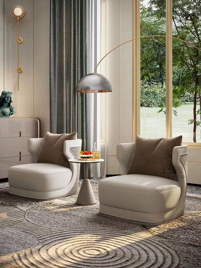 Commercial Villa Nordic Fabric Sofa Fabric Latex Hotel Sofa Set 1