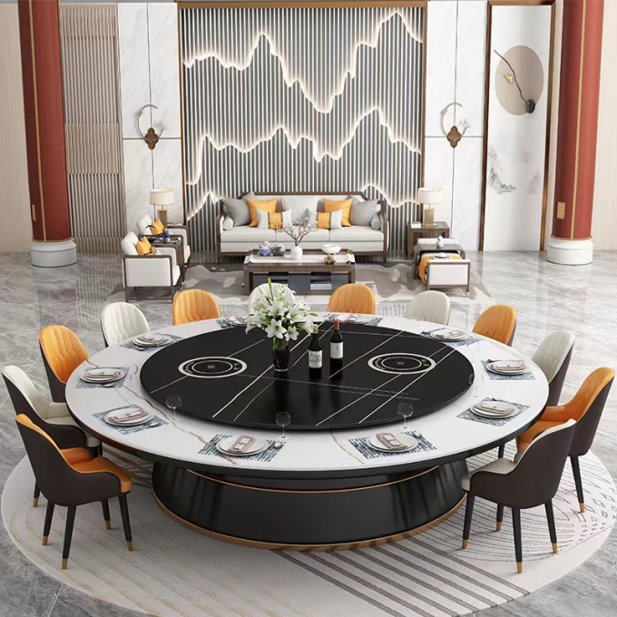 High End Custom Restaurant Furniture Large Round Table 1