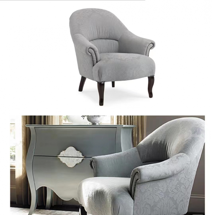 Velvet Leisure Sofa Chair Fabric Living Room Chaise Longue Customized 3