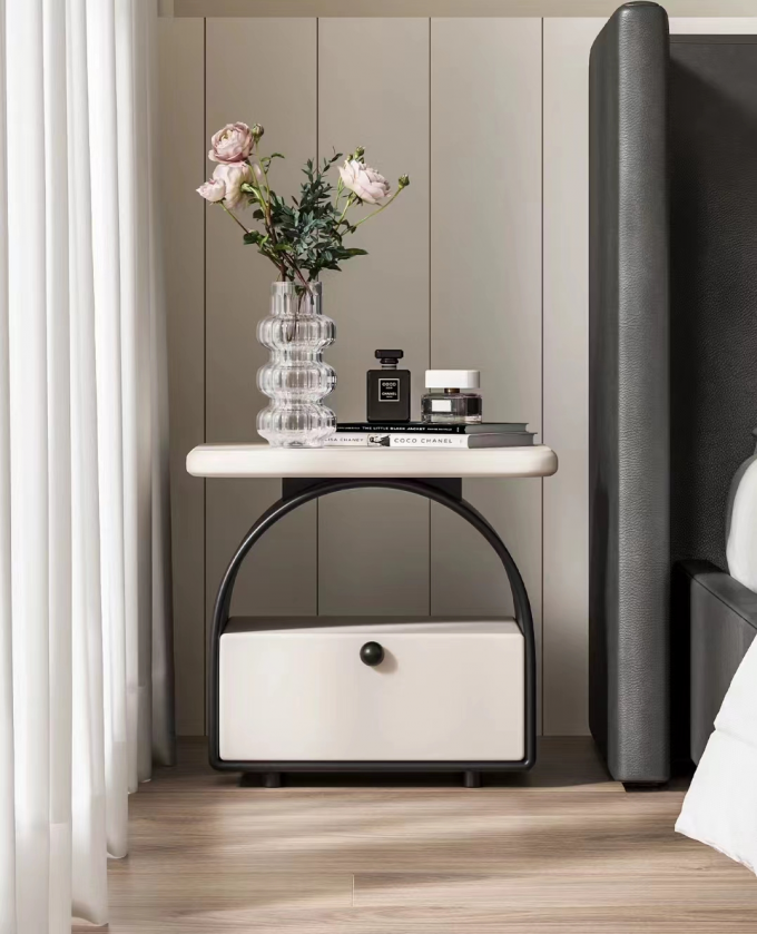 Modern Bedroom Smart Nightstand Beside Table 75*65cm 2