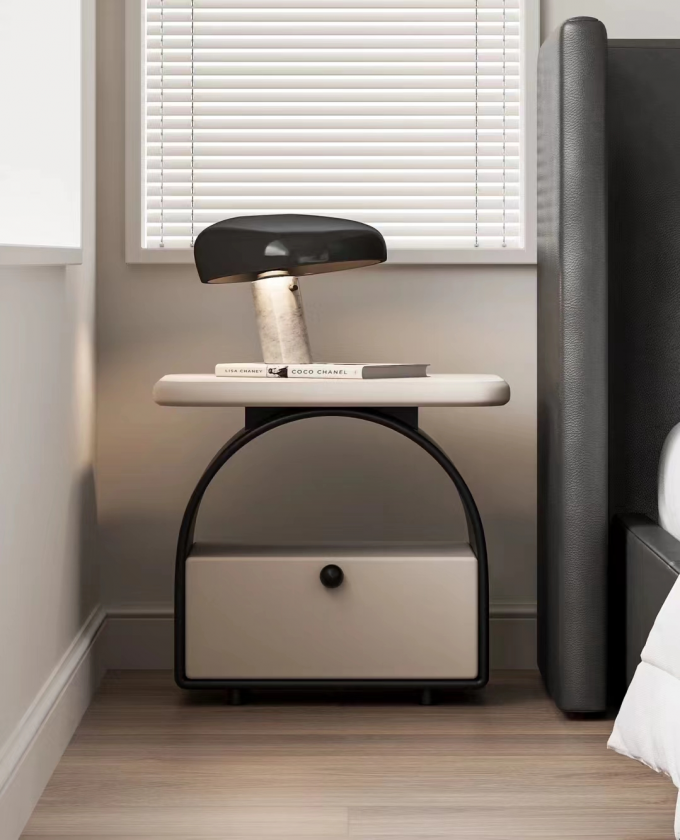 Modern Bedroom Smart Nightstand Beside Table 75*65cm 3