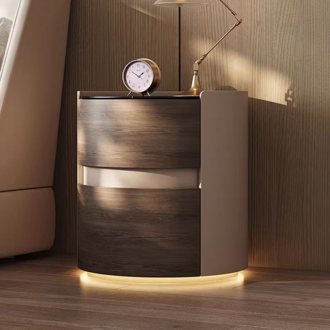 Modern Bedroom Smart Nightstand Beside Table 75*65cm 4