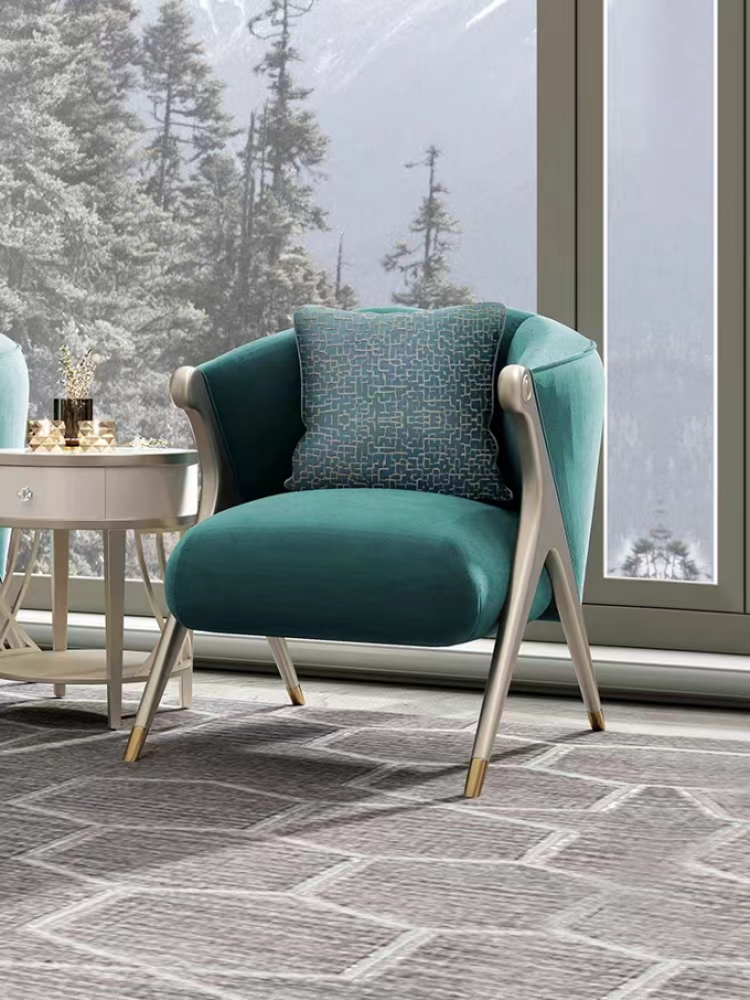 Hotel Luxury Single Chair Light Luxury Modern Sofa Chair 0