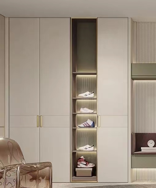 Light Hotel Room Cabinets Modern Hotel Wardrobe Rock Plate 2*0.6m 2