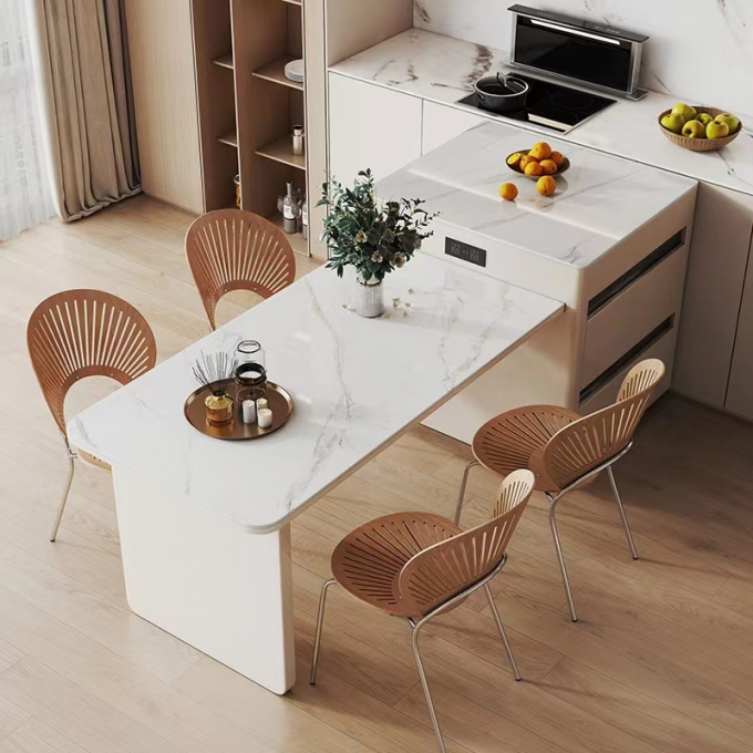 Rock Plate Hotel Restaurant Furniture Creative Dining Table Set 1