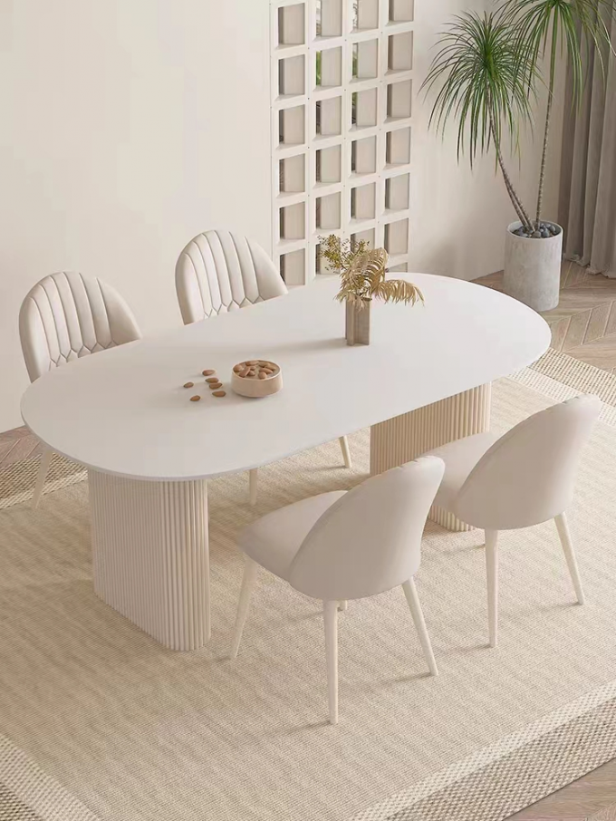 Light Color Creative Irregular Hotel Coffee Table Set 4 6 Seater 1