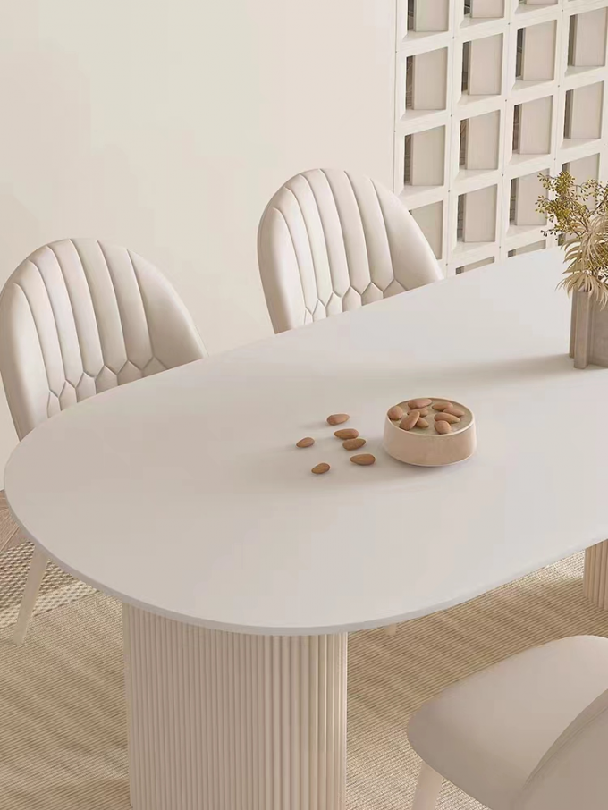 Light Color Creative Irregular Hotel Coffee Table Set 4 6 Seater 0