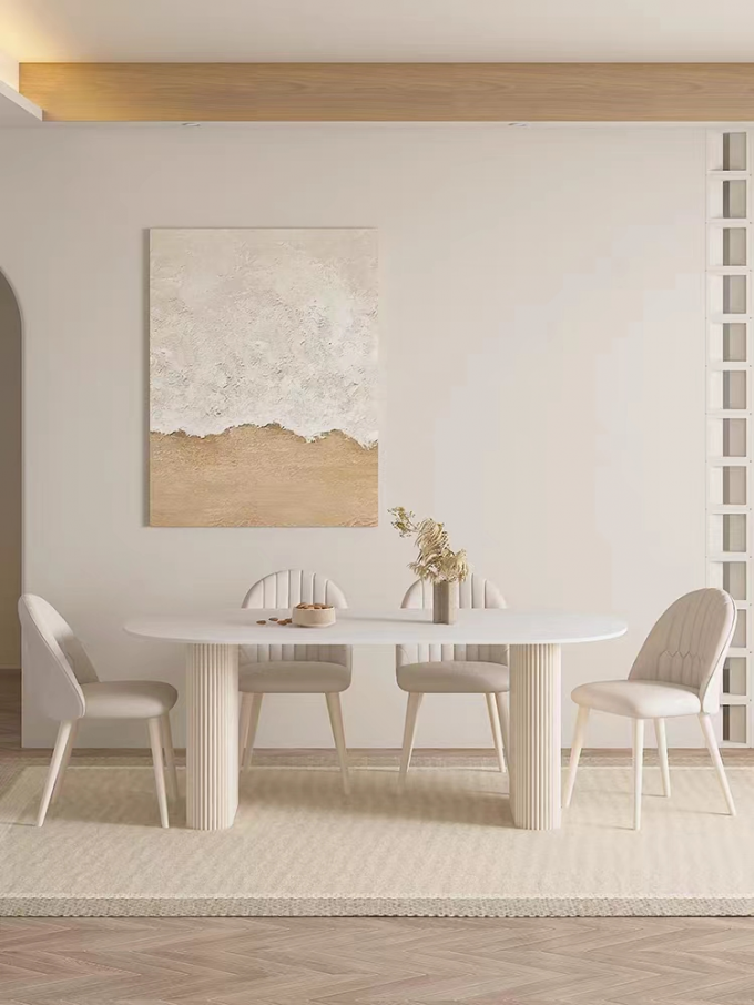 Light Color Creative Irregular Hotel Coffee Table Set 4 6 Seater 3