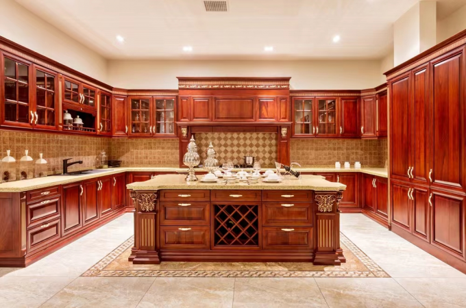 Integral Modern Solid Wood Cabinet Hotel Kitchen Cabinet 0