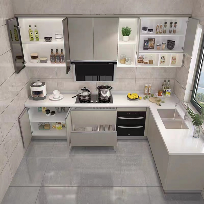 Back Restaurant Kitchen Cabinets Modern Hotel Integrated Kitchen Unit 2