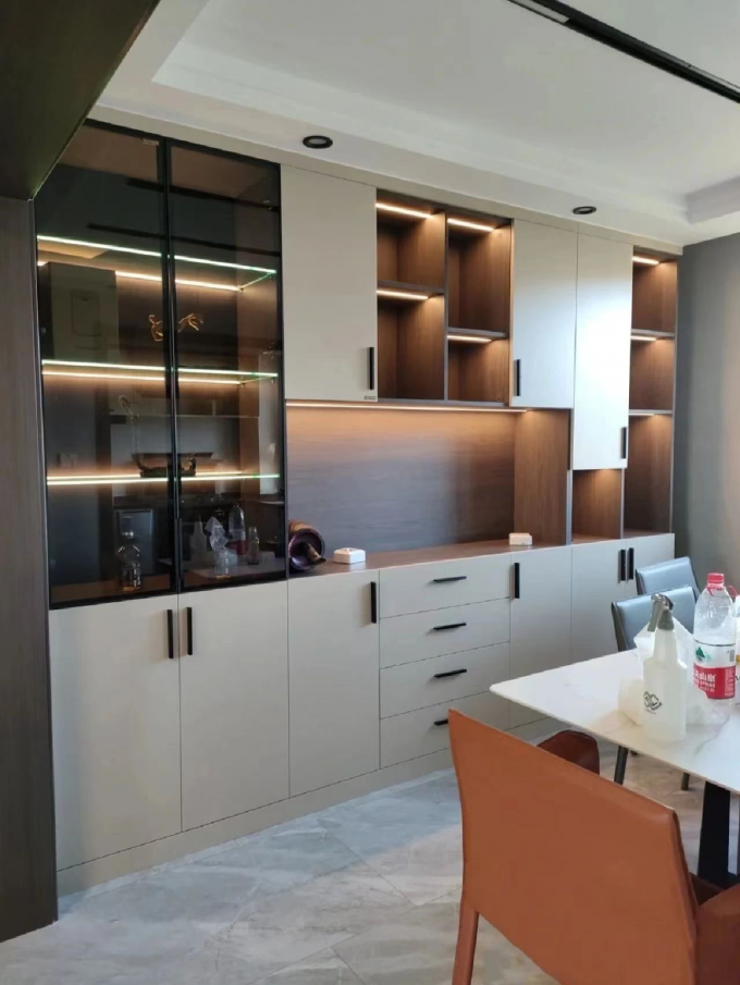 Modern Luxury Wine Cabinet Dining Side Cabinet Hotel Restaurant Cabinet 0