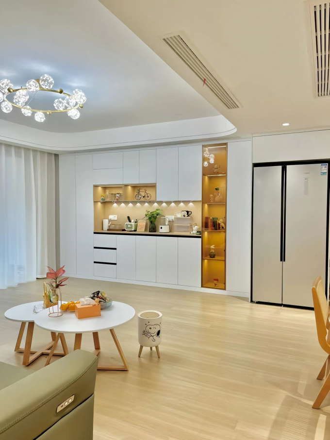 Integrated Wall Embedded Refrigerator Cabinet  office sideboard cabinet 1