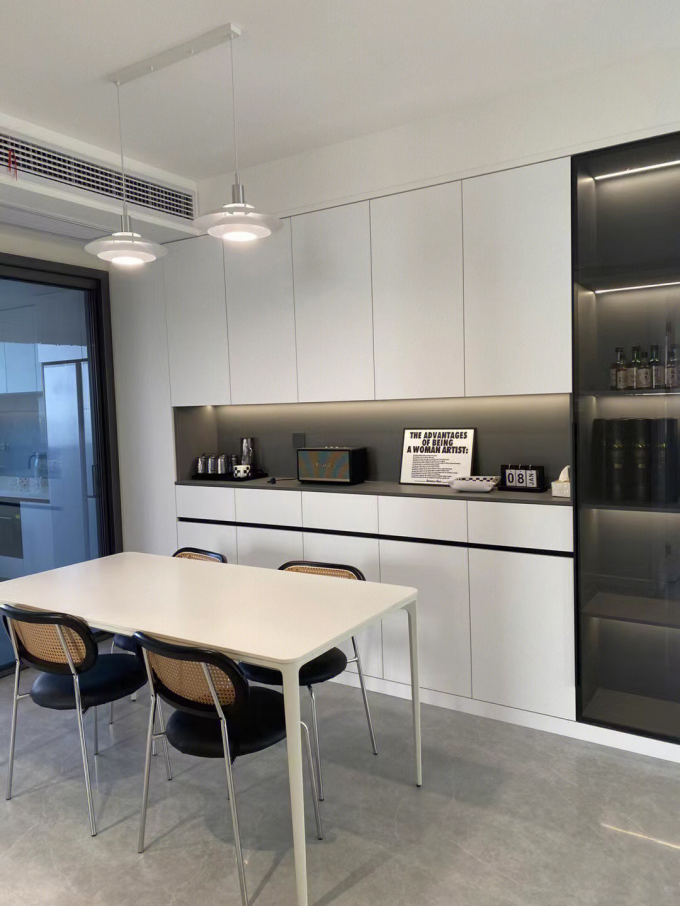 Integrated Wall Embedded Refrigerator Cabinet  office sideboard cabinet 2