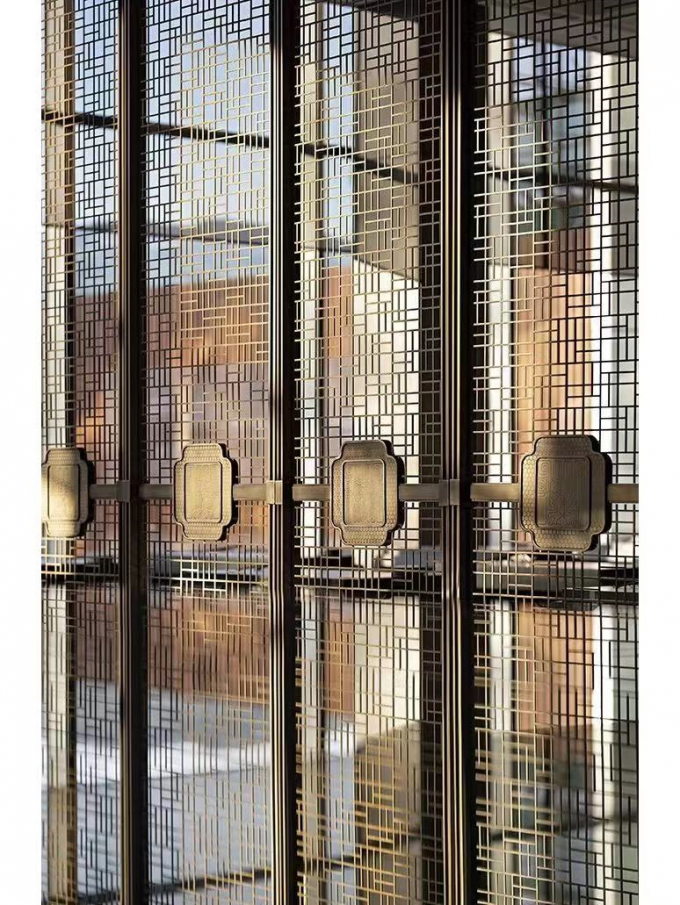 Folding Stainless Steel Hotel Furniture Mobile Screen Partition Modern 3