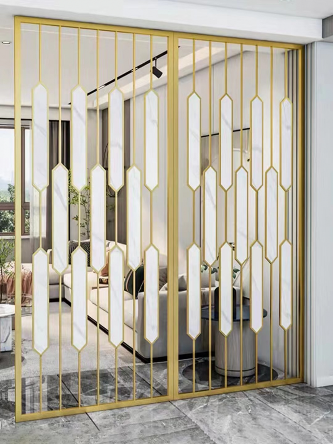 Luxury Stainless Steel Metal Screen Partition Modern Metal Partition Screen 1