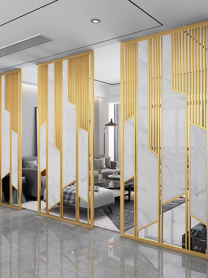 Luxury Stainless Steel Metal Screen Partition Modern Metal Partition Screen 3