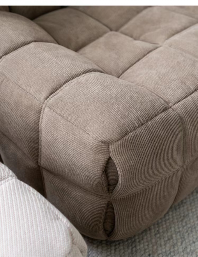 Classic Fashionable Waffle Fabric Sofa Hotel Retro Snuggle Chair 5