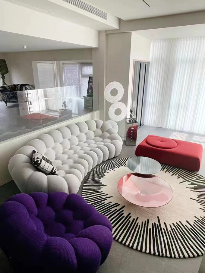 Luxury French Hotel Room Sofa Bubble Pumpkin Sofa 0