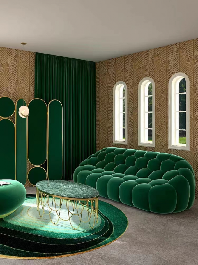 Luxury French Hotel Room Sofa Bubble Pumpkin Sofa 3
