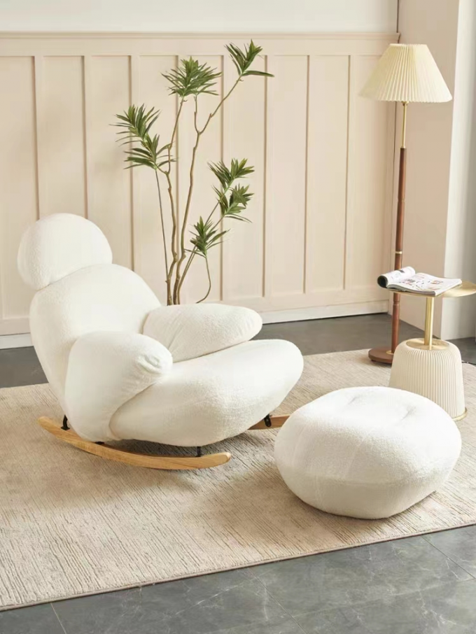 Retro Classic Rocking Sofa Chair Simple Palace Grain For Hotel Home 1