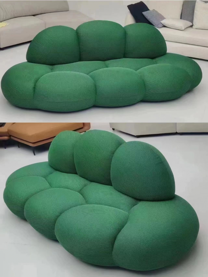 Lamb Wind Hotel Room Sofa Living Room Cream Velvet Sofa 3