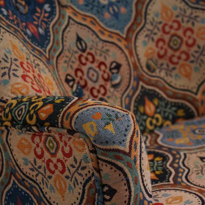 Luxury Retro Ringer Solid Wood Chair Hotel Bedroom Living Room 0