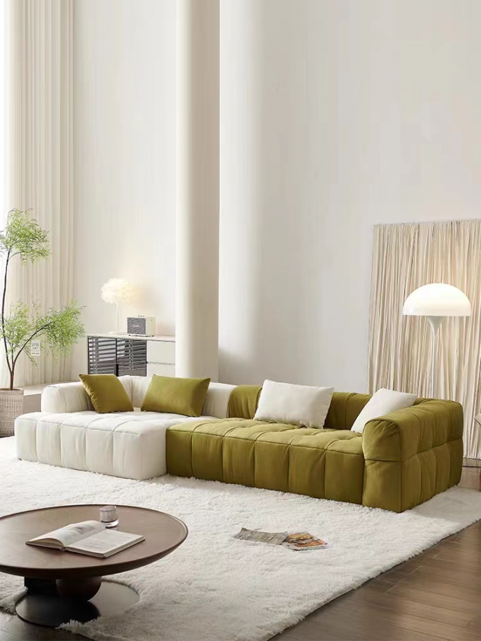 Double Sided Fabric Frosted Retro Velvet Sofa Square Combination 0