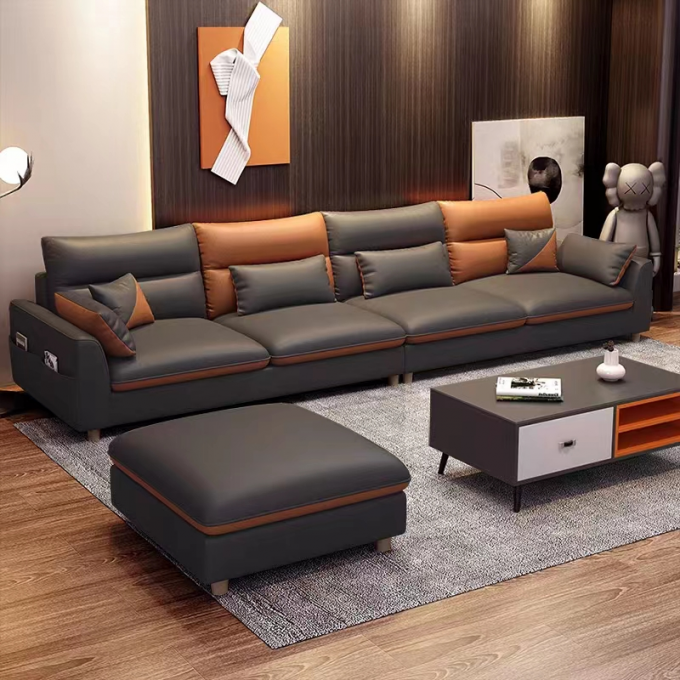 Hotel Living Room Modern Luxury Leather Sofa Sophisticated Craftsman 3
