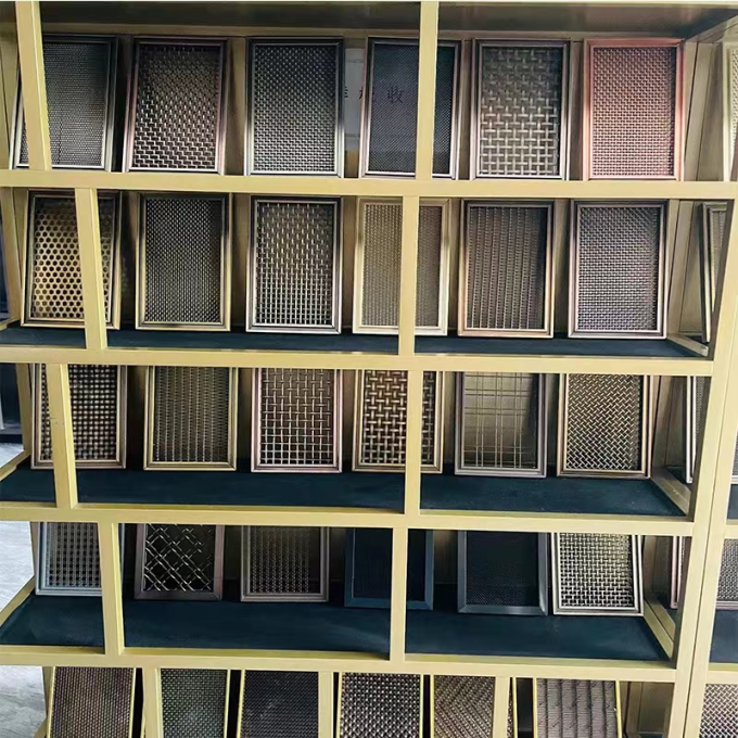 Pop Metal Stainless Steel Hotel Furniture Screen Hotel Decoration Braided Titanium Gold 0