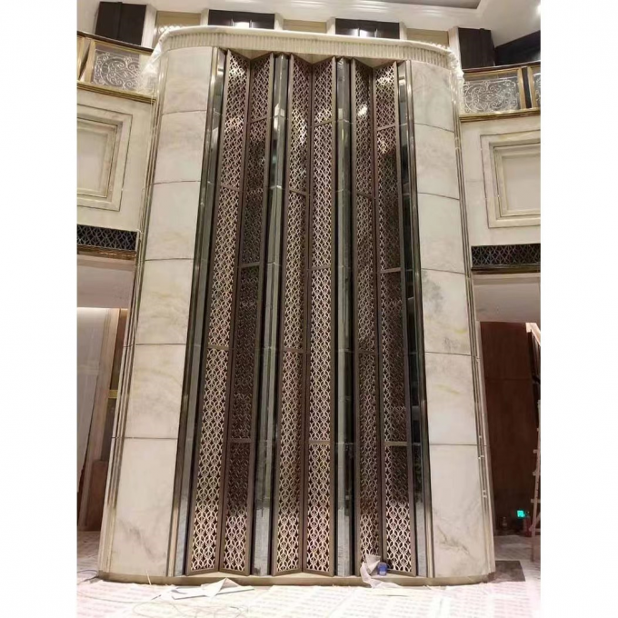 Light Luxury Room Divider Partition Stainless Steel Hotel Metal Room Divider 0