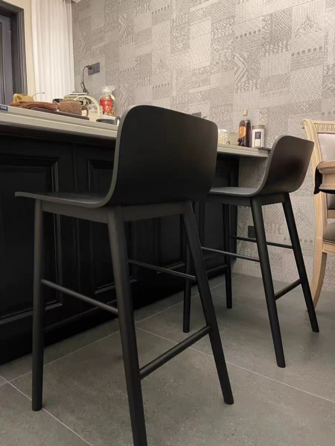 Modern Hotel Coffee Table Coffee Chair Solid Wood High Stool 2