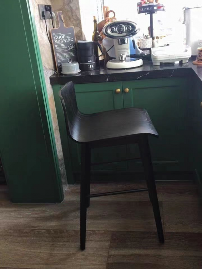 Modern Hotel Coffee Table Coffee Chair Solid Wood High Stool 4