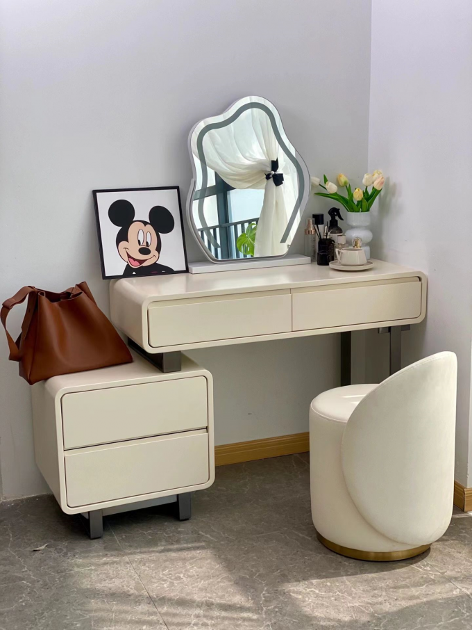 Rock Plate Modern Makeup Table Luxury Dressing Table With Drawers Hotel Bedroom 0