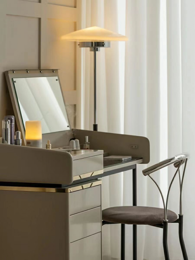 Rock Plate Modern Makeup Table Luxury Dressing Table With Drawers Hotel Bedroom 4