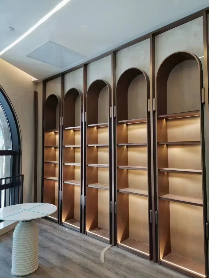 Modern Stainless Steel Hotel Room Cabinets Custom Integrated Molding Hotel Room 0