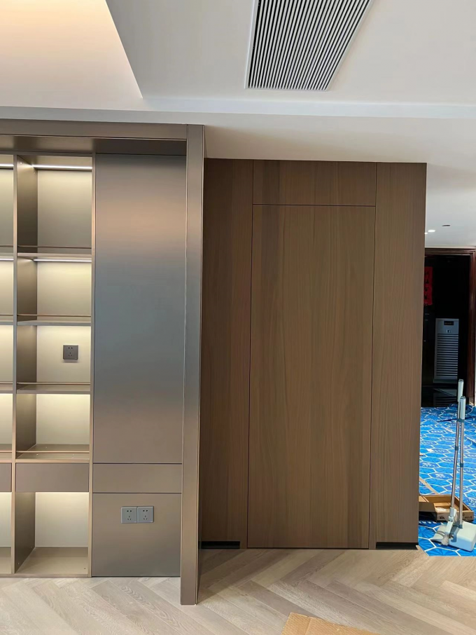 Modern Stainless Steel Hotel Room Cabinets Custom Integrated Molding Hotel Room 2