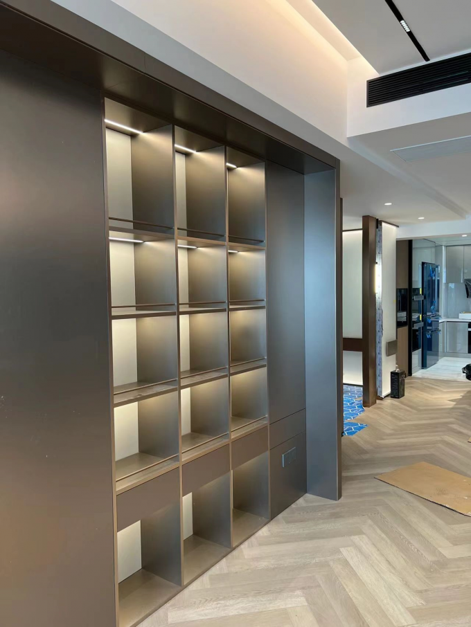 Modern Stainless Steel Hotel Room Cabinets Custom Integrated Molding Hotel Room 3