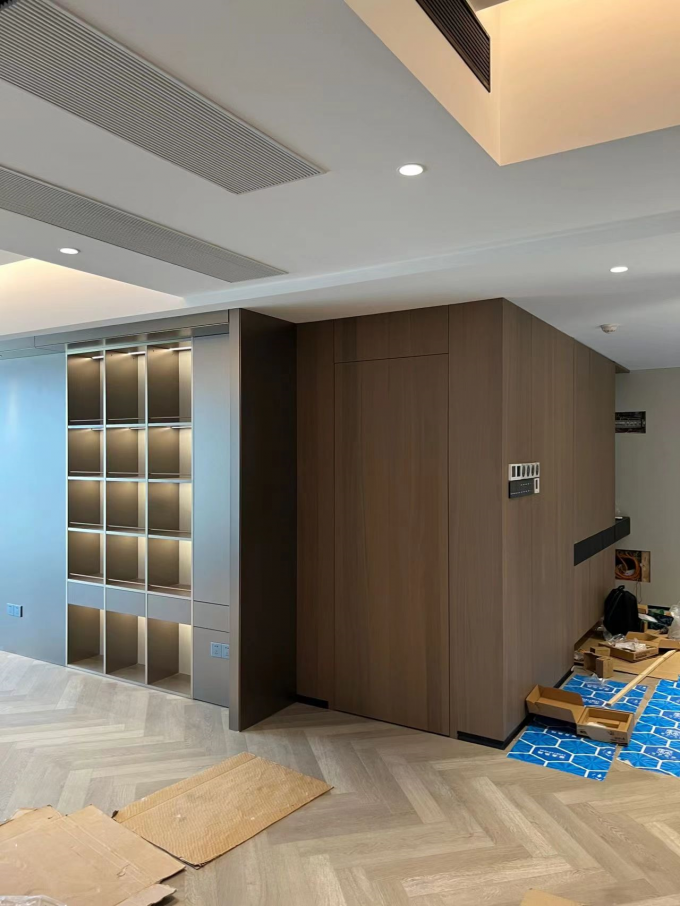 Modern Stainless Steel Hotel Room Cabinets Custom Integrated Molding Hotel Room 4