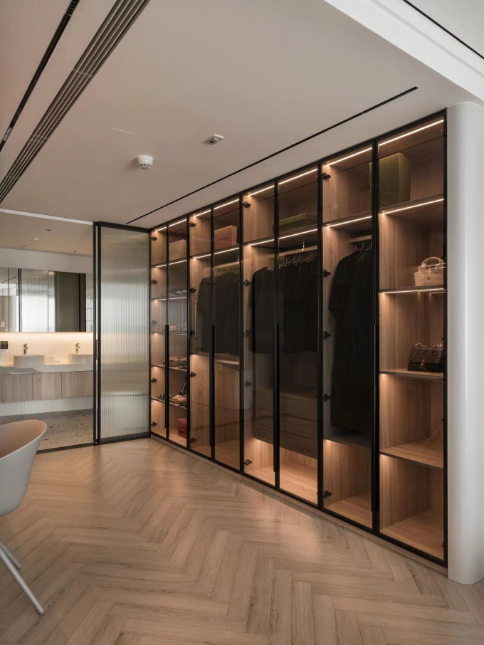 Luxury Wardrobe Hotel Room Cabinets Bedroom Dressing  Cabinet Integrated 2