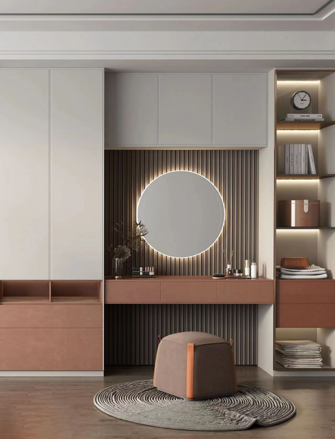 Sliding Door Wardrobe One Door Storage Cabinet Hotel Bedroom Furniture 3