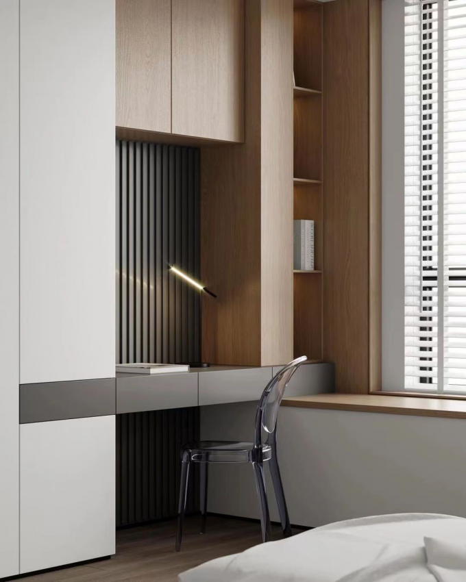 Sliding Door Wardrobe One Door Storage Cabinet Hotel Bedroom Furniture 4