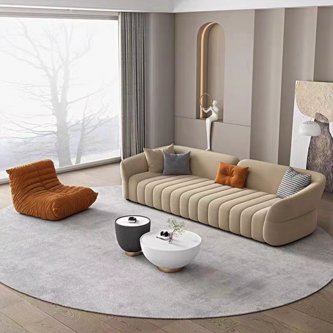 Piano Key Hotel Room Sofa Modern  Flannelette Sofa 1