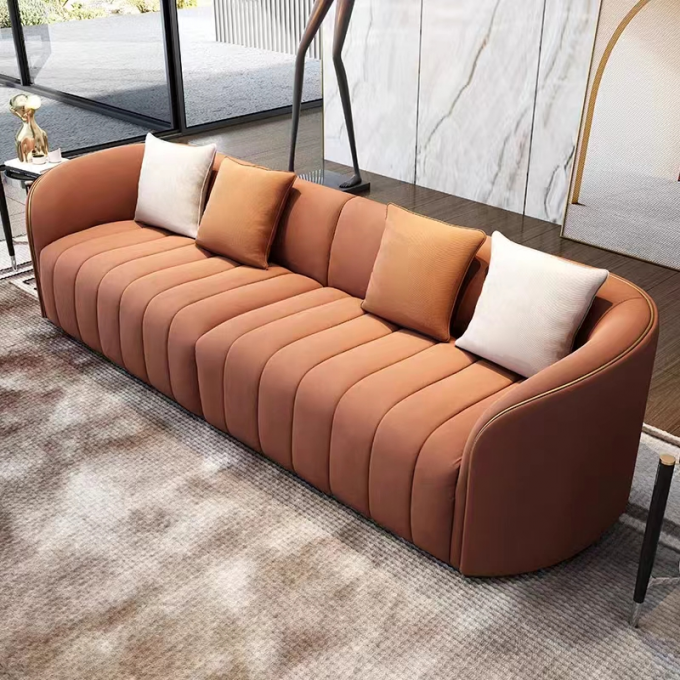 Piano Key Hotel Room Sofa Modern  Flannelette Sofa 5