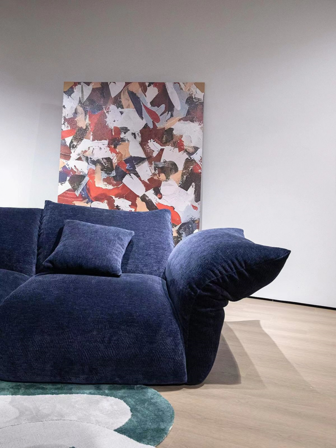 Petal Black Velvet Sofa Italian Hotel Villa Living Room Fabric Alien Sofa 1