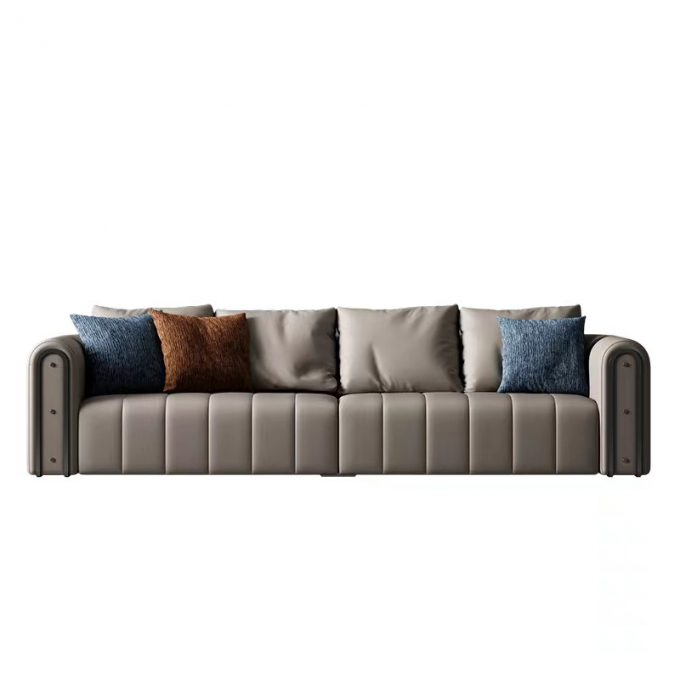 Piano Key Leather Light Green Sofa Nordic Sofa Bed Hotel Villa Living Room 0