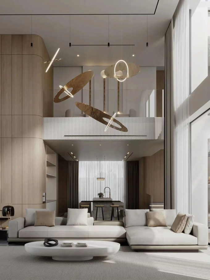 Shaped Curved Minimalist Hotel Lobby Furniture Linen Sectional Sofa 5