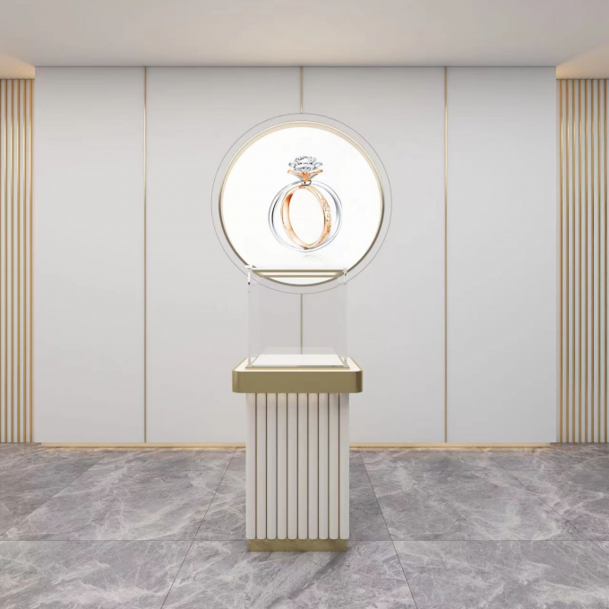 MDF Luxury Display Cabinets Cabinets Window Luxury Jewelry Display Cases 4