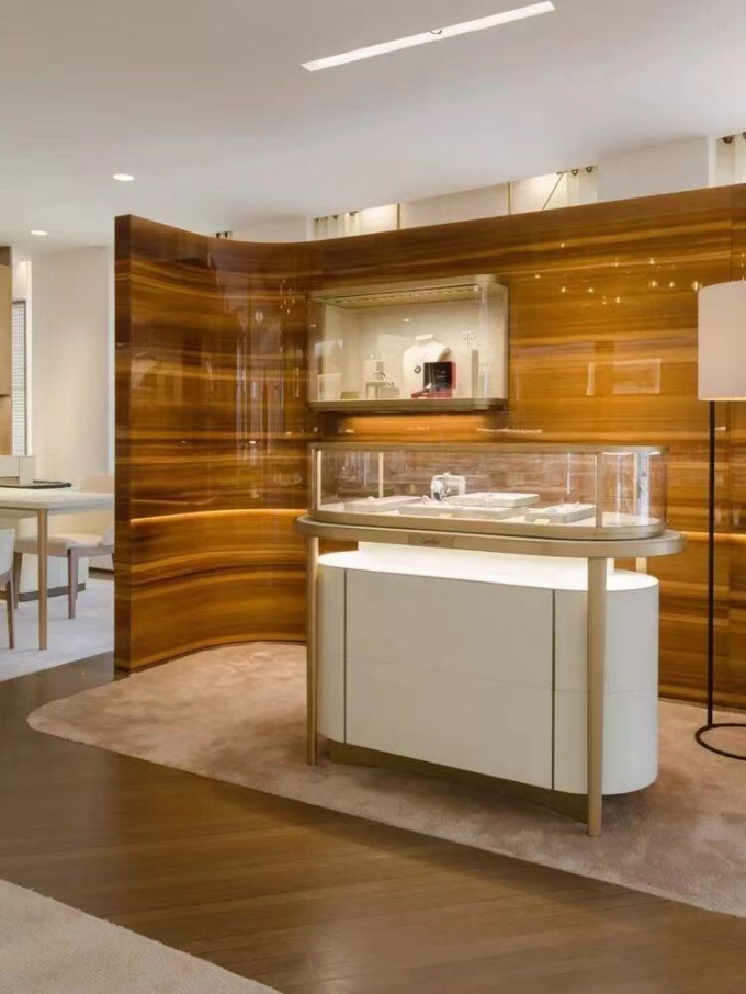 Versatile Luxury Jewelry Counter Showcase Countertop Display Case Anti Rust 2
