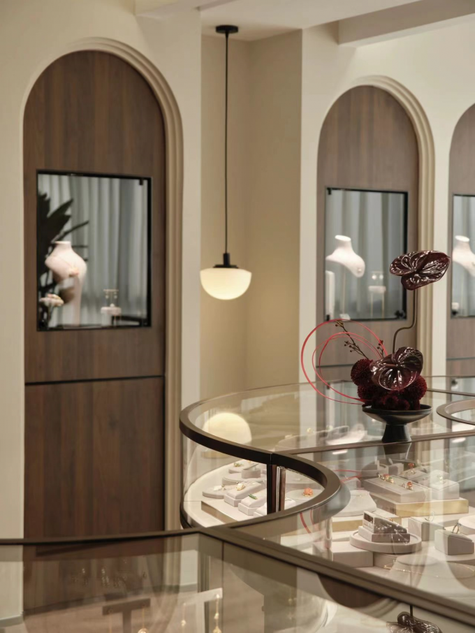 Anti Rust Luxury Display Cabinets Hardware Mall High End Display Cabinets 1