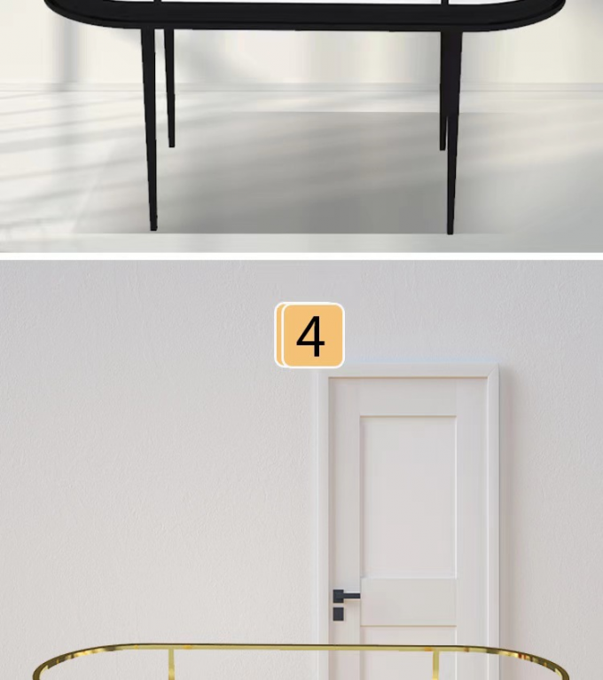 Round Curved Jewelry Display Cabinet Oval jewellery glass counter Custom 5